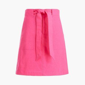 J. Crew Linen-Cotton Utility Skirt Pink, Size 4